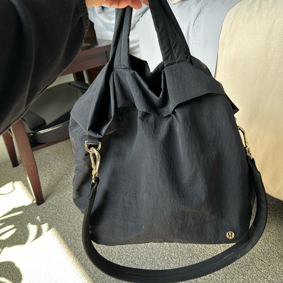 lululemon athletica Handbags - Lululemon, gym tote, black with gold details